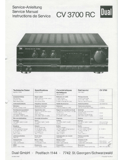 DUAL -CV-3700-Service-Manual  . Rare and Ancient Equipment DUAL Audio CV 3700 Dual-CV-3700-Service-Manual.pdf