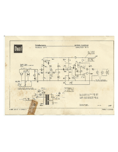 DUAL Dual TV71  . Rare and Ancient Equipment DUAL Audio TV 71 Dual TV71.pdf