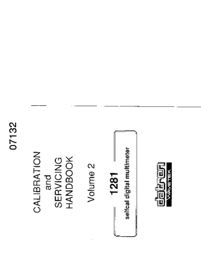 Datron DatronWavetek 1281 DMM Service Manual  . Rare and Ancient Equipment Datron 1281 doc DatronWavetek_1281_DMM_Service_Manual.pdf