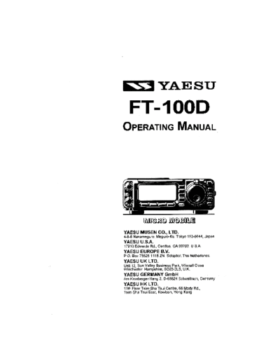 YAESU FT-100D Manual  YAESU FT-100D_Manual.pdf