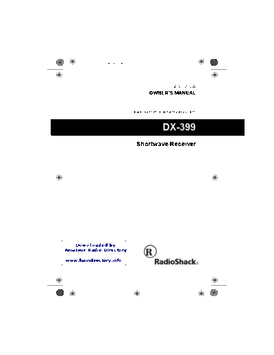 RADIOSHACK RadioShack DX399 user  RADIOSHACK RadioShack_DX399_user.pdf