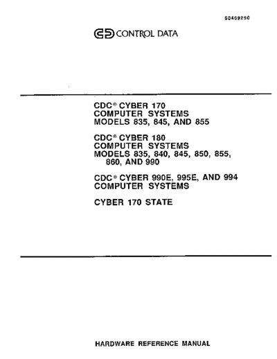cdc 60469290H Cyber 170 180 Cyber 170 State Hardware Reference Aug87  . Rare and Ancient Equipment cdc cyber cyber_170 60469290H_Cyber_170_180_Cyber_170_State_Hardware_Reference_Aug87.pdf