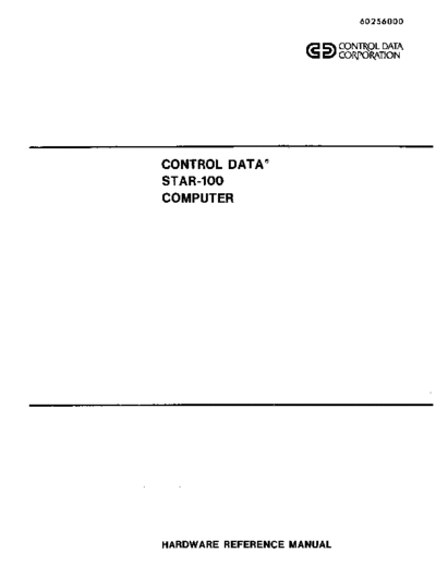 cdc 60256000 STAR-100hw Dec75  . Rare and Ancient Equipment cdc cyber cyber_200 60256000_STAR-100hw_Dec75.pdf
