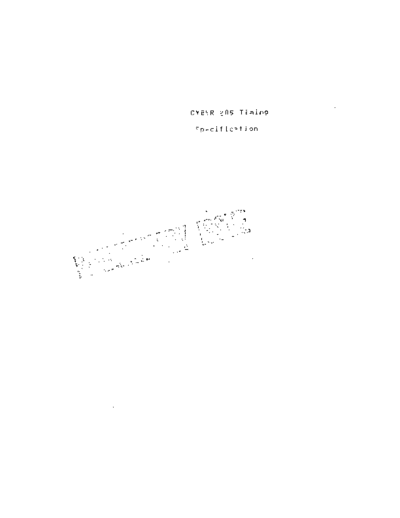 cdc 10358026 CYBER 205 Timing Specification Preliminary Aug80  . Rare and Ancient Equipment cdc cyber cyber_200 10358026_CYBER_205_Timing_Specification_Preliminary_Aug80.pdf