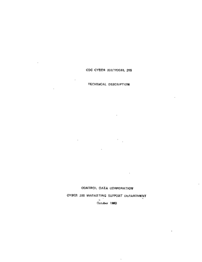 cdc Cyber 200 Model 205 Technical Description Oct80  . Rare and Ancient Equipment cdc cyber cyber_200 Cyber_200_Model_205_Technical_Description_Oct80.pdf