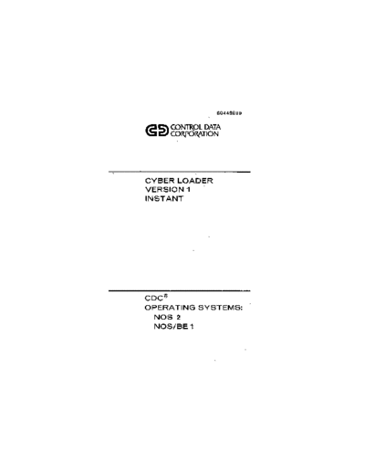 cdc 60449800D Cyber Loader Version 1 Instant Apr86  . Rare and Ancient Equipment cdc cyber instant 60449800D_Cyber_Loader_Version_1_Instant_Apr86.pdf