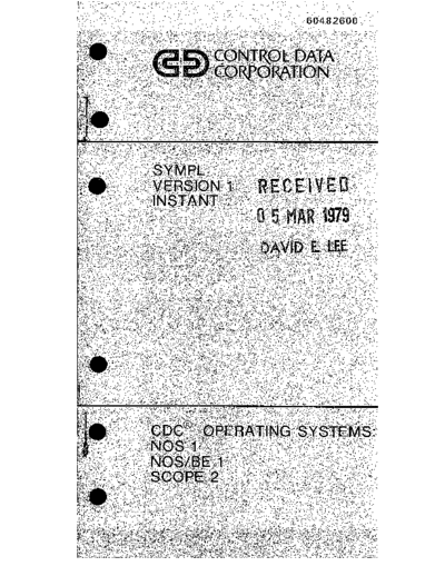 cdc 60482600A SYMPL Ver 1 Instant May78  . Rare and Ancient Equipment cdc cyber instant 60482600A_SYMPL_Ver_1_Instant_May78.pdf