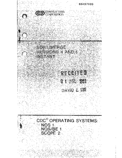 cdc 60497600C Sort Merge Ver 4 Instant Jan81  . Rare and Ancient Equipment cdc cyber instant 60497600C_Sort_Merge_Ver_4_Instant_Jan81.pdf