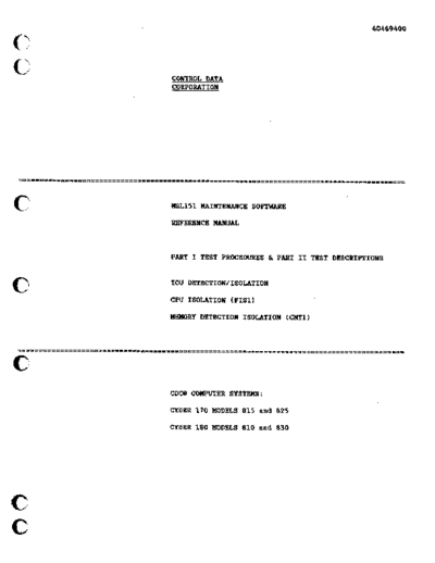 cdc 60469400E MSL151 Maintenance Software IOU CPU Memory Ref Cyber 170 815 825 May84  . Rare and Ancient Equipment cdc cyber msl 60469400E_MSL151_Maintenance_Software_IOU_CPU_Memory_Ref_Cyber_170_815_825_May84.pdf