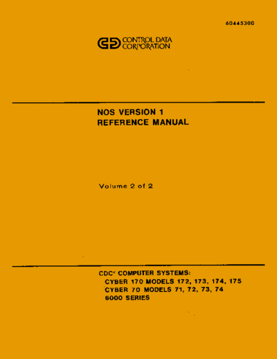 cdc 60445300E NOS Version 1 Reference Volume 2 Nov77  . Rare and Ancient Equipment cdc cyber nos 60445300E_NOS_Version_1_Reference_Volume_2_Nov77.pdf