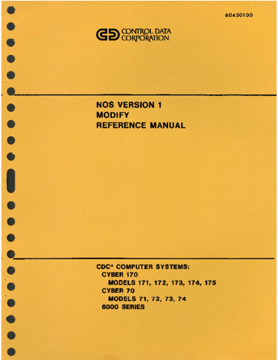 cdc 60450100D NOS Version 1 Modify Reference Feb78  . Rare and Ancient Equipment cdc cyber nos 60450100D_NOS_Version_1_Modify_Reference_Feb78.pdf