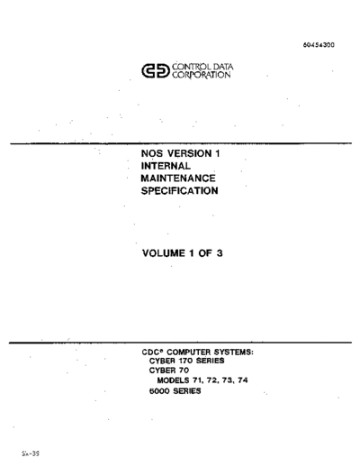 cdc 60454300B NOS 1.4 Internal Maintenance Spec Vol 1 Aug79  . Rare and Ancient Equipment cdc cyber nos 60454300B_NOS_1.4_Internal_Maintenance_Spec_Vol_1_Aug79.pdf