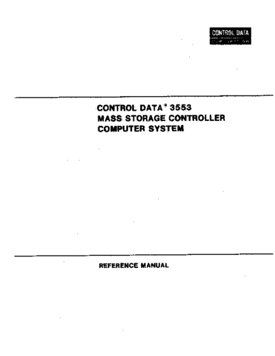 cdc 60278500C 3553 Mass Storage Ctlr Aug76  . Rare and Ancient Equipment cdc cyber peripheralCtlr 60278500C_3553_Mass_Storage_Ctlr_Aug76.pdf