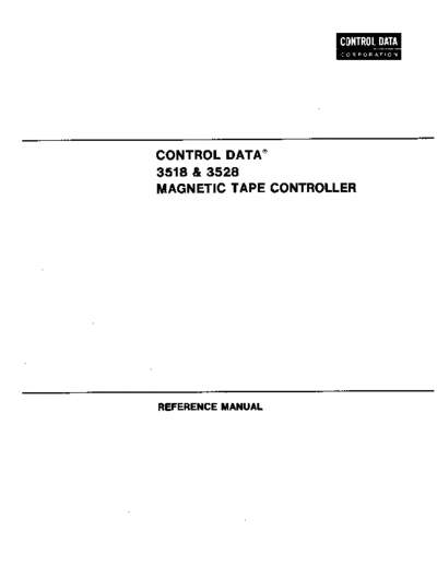 cdc 60287600P 3518 3528 Magtape Ctlr Feb74  . Rare and Ancient Equipment cdc cyber peripheralCtlr 60287600P_3518_3528_Magtape_Ctlr_Feb74.pdf