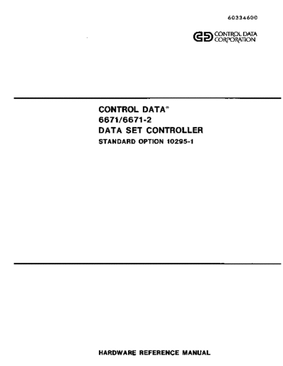 cdc 60334600H 6671 Data Set Controller Mar79  . Rare and Ancient Equipment cdc cyber peripheralCtlr 60334600H_6671_Data_Set_Controller_Mar79.pdf