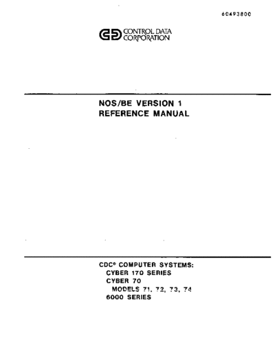 cdc 60493800E NOS BE Version 1 Ref Jun78  . Rare and Ancient Equipment cdc cyber nos 60493800E_NOS_BE_Version_1_Ref_Jun78.pdf