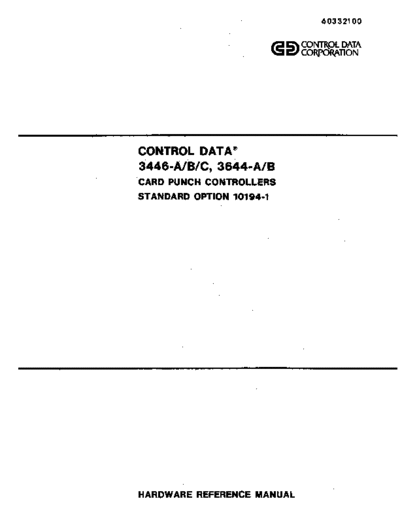 cdc 60332100B 3446 3644 Card Punch Ctlr May72  . Rare and Ancient Equipment cdc cyber peripheralCtlr 60332100B_3446_3644_Card_Punch_Ctlr_May72.pdf