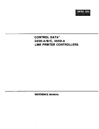 cdc 60332500A 3256 3659 Line Printer Ctrl Oct70  . Rare and Ancient Equipment cdc cyber peripheralCtlr 60332500A_3256_3659_Line_Printer_Ctrl_Oct70.pdf