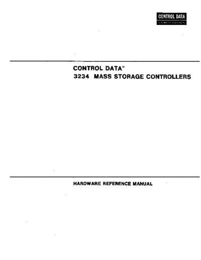 cdc 60333300B 3234 Mass Storage Ctlrs Jan73  . Rare and Ancient Equipment cdc cyber peripheralCtlr 60333300B_3234_Mass_Storage_Ctlrs_Jan73.pdf