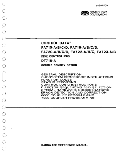 cdc 60364500H FA710 719 720 722 Hardware Reference Jul75  . Rare and Ancient Equipment cdc cyber peripheralCtlr 60364500H_FA710_719_720_722_Hardware_Reference_Jul75.pdf