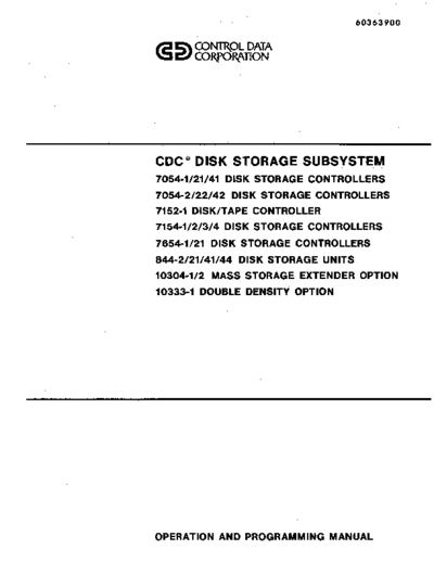 cdc 60363900S 7054 7152 Disk Controller Subsystem Programming Oct78  . Rare and Ancient Equipment cdc cyber peripheralCtlr 60363900S_7054_7152_Disk_Controller_Subsystem_Programming_Oct78.pdf