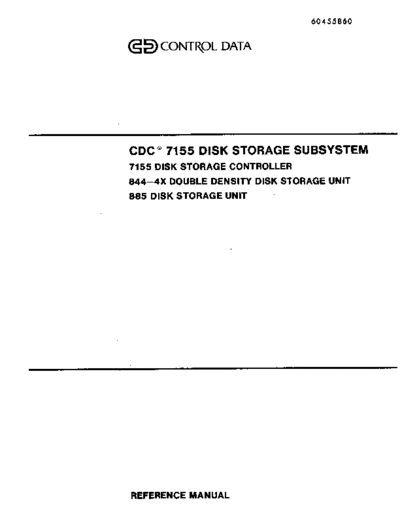 cdc 60455860L 7155 Disk Storage Subsystem Feb85  . Rare and Ancient Equipment cdc cyber peripheralCtlr 60455860L_7155_Disk_Storage_Subsystem_Feb85.pdf