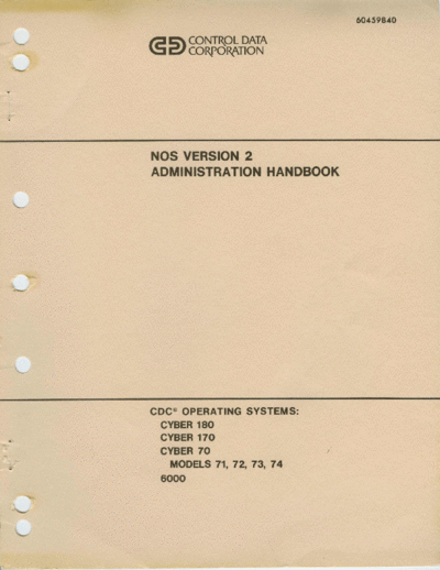 cdc 60459840E NOS Version 2 Administration Handbook Jun92  . Rare and Ancient Equipment cdc cyber nos2 60459840E_NOS_Version_2_Administration_Handbook_Jun92.pdf