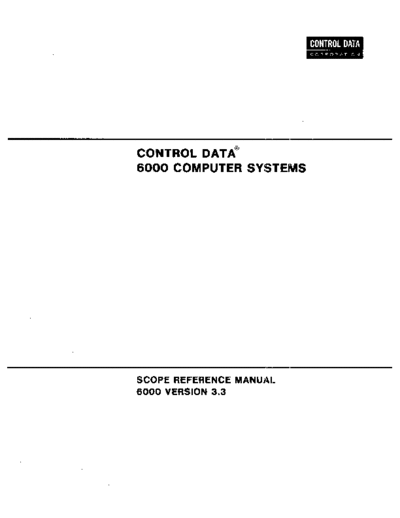 cdc 60305200D SCOPE3.3ug Sep71  . Rare and Ancient Equipment cdc cyber scope 60305200D_SCOPE3.3ug_Sep71.pdf