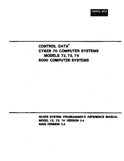 cdc 60306500L SCOPE System Programmers Manual Ver 3.4.4 Mar79  . Rare and Ancient Equipment cdc cyber scope 60306500L_SCOPE_System_Programmers_Manual_Ver_3.4.4_Mar79.pdf