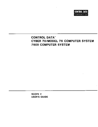 cdc 60372600A SCOPE2ug Nov72  . Rare and Ancient Equipment cdc cyber scope 60372600A_SCOPE2ug_Nov72.pdf
