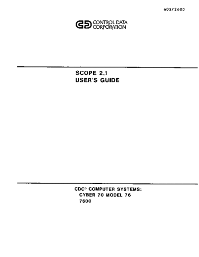 cdc 60372600E SCOPE2.1ug Mar78  . Rare and Ancient Equipment cdc cyber scope 60372600E_SCOPE2.1ug_Mar78.pdf