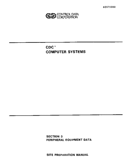 cdc 60275300P Peripheral Equipment Data Site Prep Jan83  . Rare and Ancient Equipment cdc cyber site_prep 60275300P_Peripheral_Equipment_Data_Site_Prep_Jan83.pdf