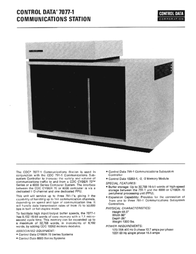 cdc 7077-1 Mar71  . Rare and Ancient Equipment cdc cyber brochures 7077-1_Mar71.pdf