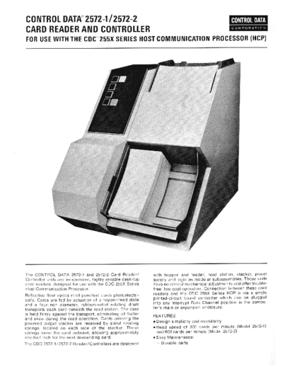 cdc 2572-1 Mar74  . Rare and Ancient Equipment cdc cyber brochures 2572-1_Mar74.pdf