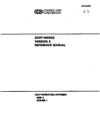 cdc 60484800C Sort Merge Version 5 Ref Feb84  . Rare and Ancient Equipment cdc cyber software 60484800C_Sort_Merge_Version_5_Ref_Feb84.pdf