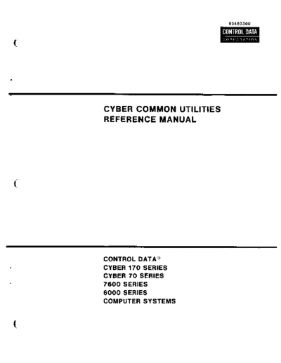 cdc 60493300A Cyber Common Utilities Ref Apr75  . Rare and Ancient Equipment cdc cyber software 60493300A_Cyber_Common_Utilities_Ref_Apr75.pdf