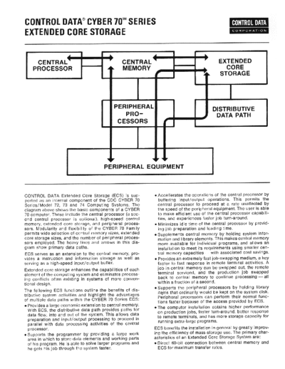 cdc Cyber70 ECS Feb71  . Rare and Ancient Equipment cdc cyber brochures Cyber70_ECS_Feb71.pdf
