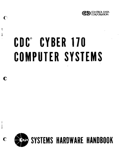 cdc 60447600 CYBER 170 Systems Hardware Handbook Aug75  . Rare and Ancient Equipment cdc cyber cyber_170 60447600_CYBER_170_Systems_Hardware_Handbook_Aug75.pdf