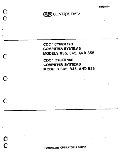 cdc 60458390F Cyber 170 835-855 Cyber 180 835-855 Hardware Operators Guide Oct85  . Rare and Ancient Equipment cdc cyber cyber_170 60458390F_Cyber_170_835-855_Cyber_180_835-855_Hardware_Operators_Guide_Oct85.pdf