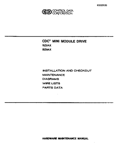 cdc 83323150AC   BZ5AX BZ9AX MMD Jun83  . Rare and Ancient Equipment cdc discs mmd 83323150AC_CDC_BZ5AX_BZ9AX_MMD_Jun83.pdf