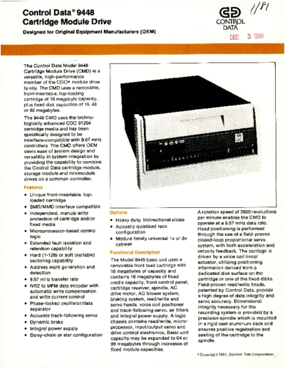 cdc CDC 9448 CMD Brochure Jan81  . Rare and Ancient Equipment cdc discs brochures CDC_9448_CMD_Brochure_Jan81.pdf