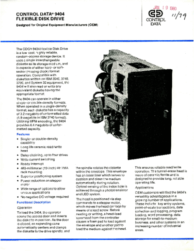 cdc CDC 9409 Brochure Nov79  . Rare and Ancient Equipment cdc discs brochures CDC_9409_Brochure_Nov79.pdf