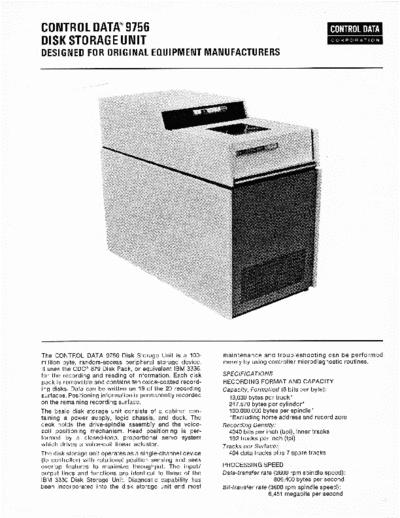 cdc CDC 9756 Brochure Sep73  . Rare and Ancient Equipment cdc discs brochures CDC_9756_Brochure_Sep73.pdf