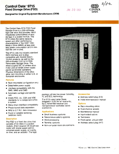 cdc CDC 9715 FSD Brochure Mar82  . Rare and Ancient Equipment cdc discs brochures CDC_9715_FSD_Brochure_Mar82.pdf