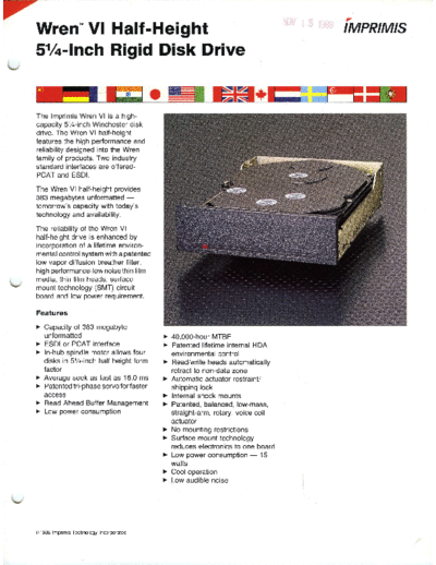 cdc Wren VI HH Brochure Nov88  . Rare and Ancient Equipment cdc discs brochures CDC_Wren_VI_HH_Brochure_Nov88.pdf