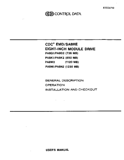 cdc 83325710C PA8 EMD Sabre Users Manual  . Rare and Ancient Equipment cdc discs emd 83325710C_PA8_EMD_Sabre_Users_Manual.pdf