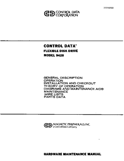 cdc 77715900 9428 HwMaint Sep85  . Rare and Ancient Equipment cdc discs floppy 77715900_9428_HwMaint_Sep85.pdf