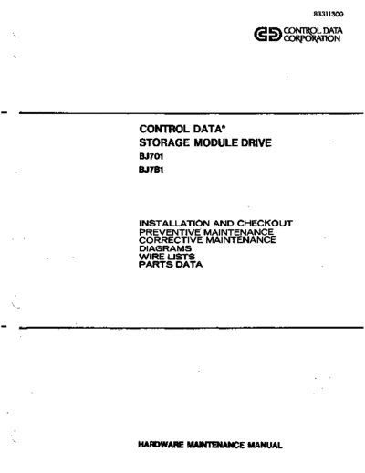 cdc 83311300AH BJ701 BJ7B1 Maintenance Aug82  . Rare and Ancient Equipment cdc discs smd 83311300AH_BJ701_BJ7B1_Maintenance_Aug82.pdf