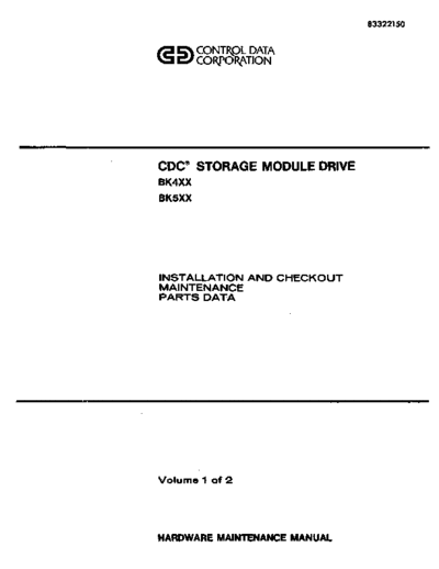 cdc 83322150C BK4xx BK5xx Installation Mar77  . Rare and Ancient Equipment cdc discs smd 83322150C_BK4xx_BK5xx_Installation_Mar77.pdf