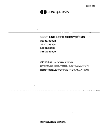 cdc 83321400V 33xxx 38xxx End User Subsystems Installation Manual Mar88  . Rare and Ancient Equipment cdc discs 33xxx 83321400V_33xxx_38xxx_End_User_Subsystems_Installation_Manual_Mar88.pdf